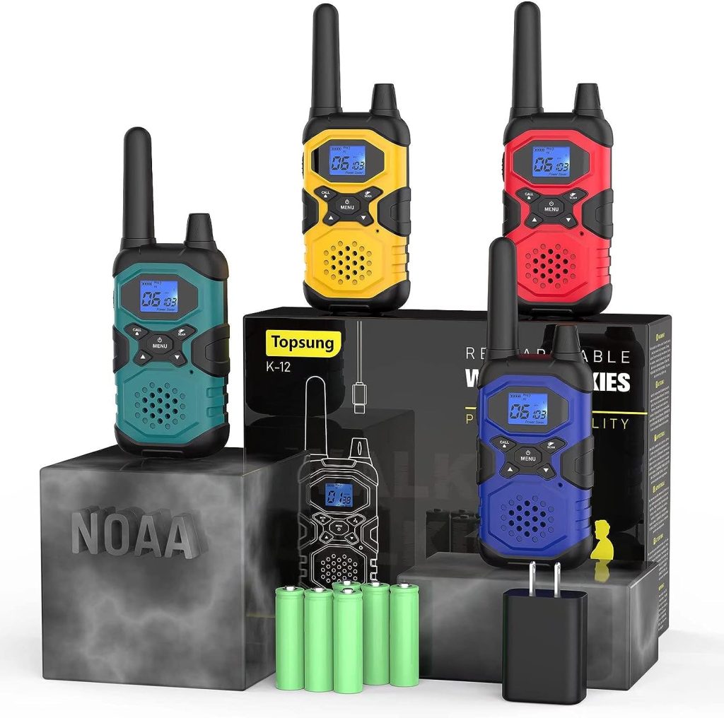 Topsung 4 Pack Long Range Walkie Talkies for Adults