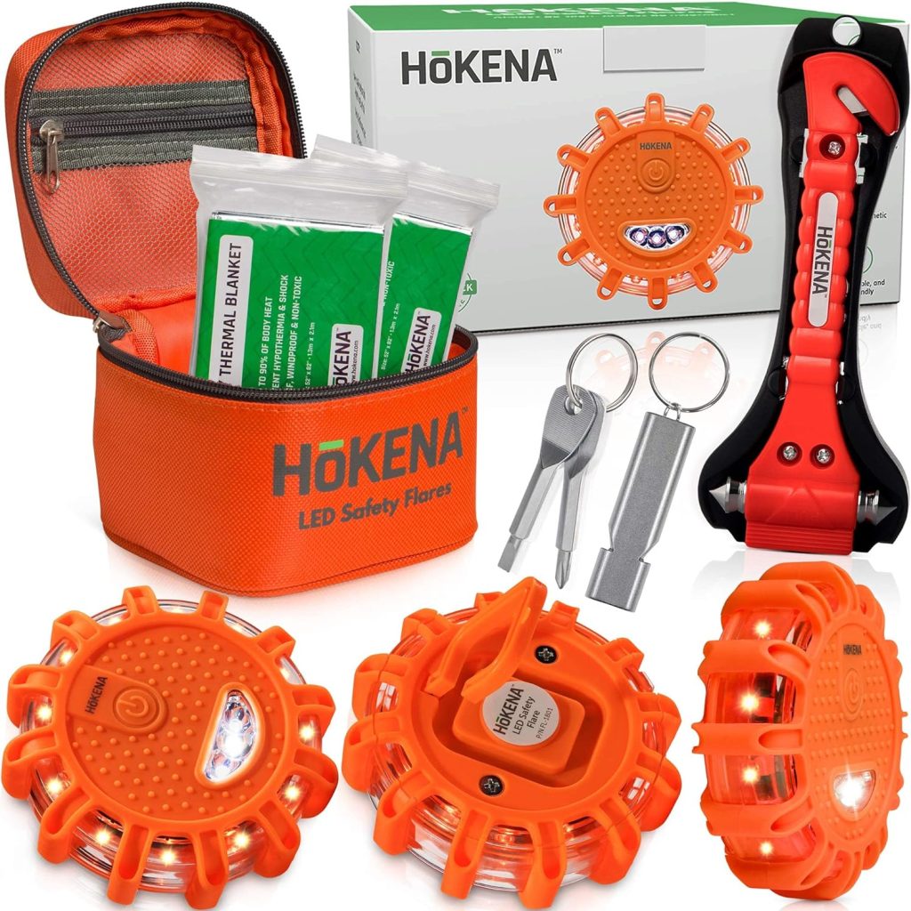HOKENA LED Road Flares 9 Piece Set