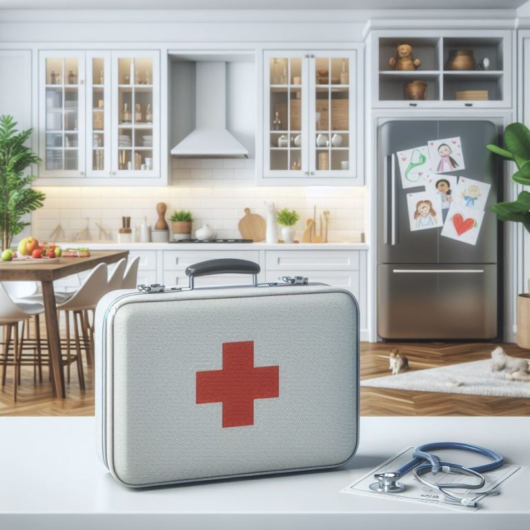 first aid items every parent should have sitting on a kitchen counter