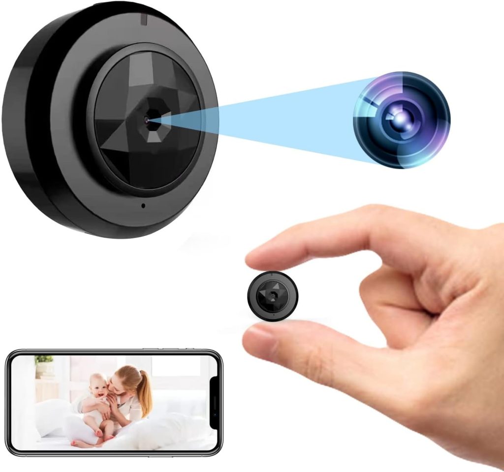 Mini Spy Camera Nanny Cam and mobile phone app to monitor it via wifi