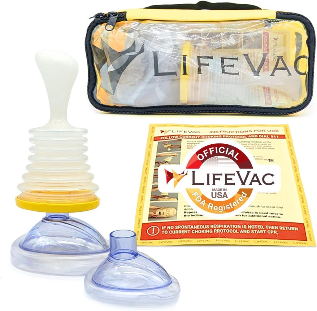 LifeVac Choking Rescue Device for Kids and Adults packaging unboxed to see everything included
