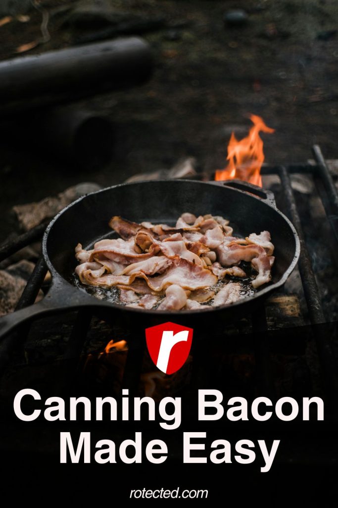 Cooking bacon to store and preserve it