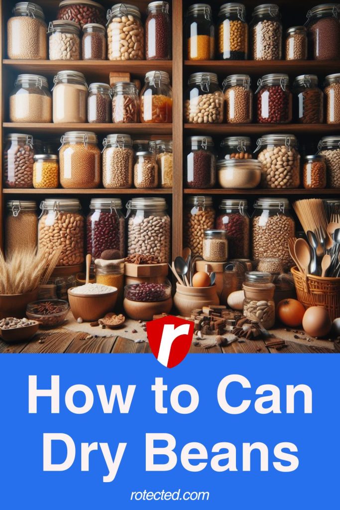 How to Can and Preserve Dry Beans for long term storage in a pantry or shelter
