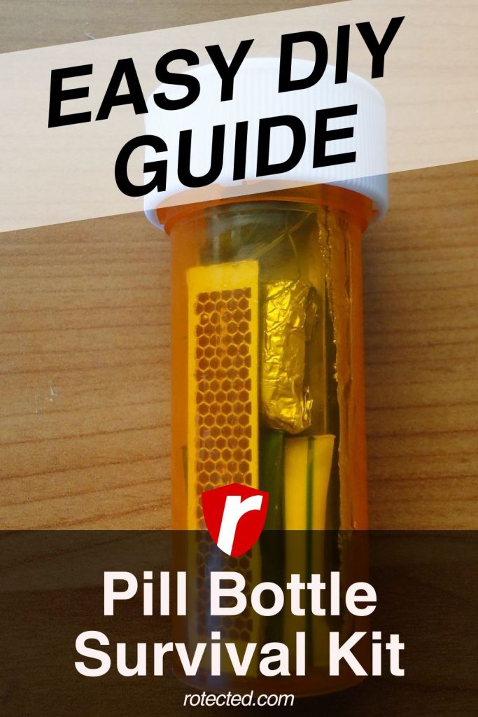Easy DIY pill bottle survival kit guide cover photo with example