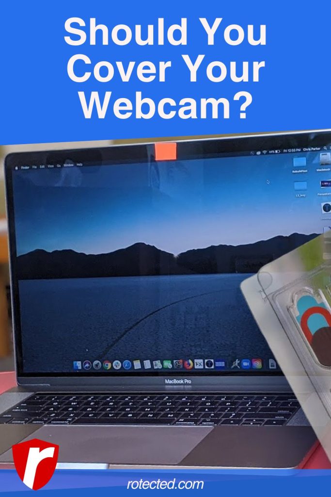 Laptop with a covered webcam