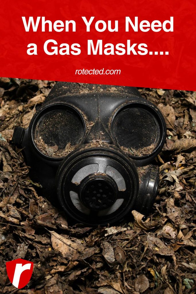 gas mask on the ground