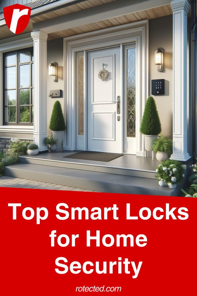 Best Smart lock installed on a front door