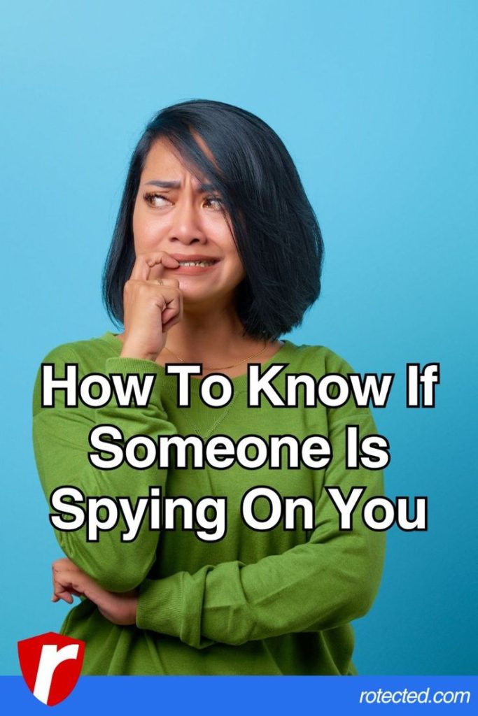 a woman worried about someone watching her