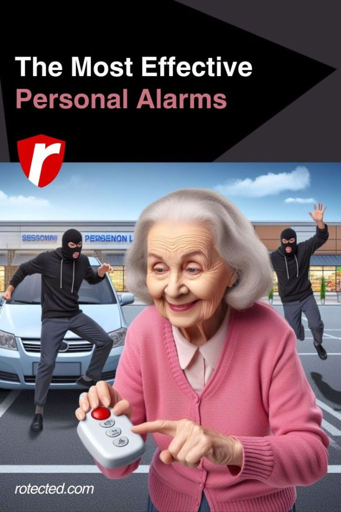 most effective personal alarm being used by an older adult lady