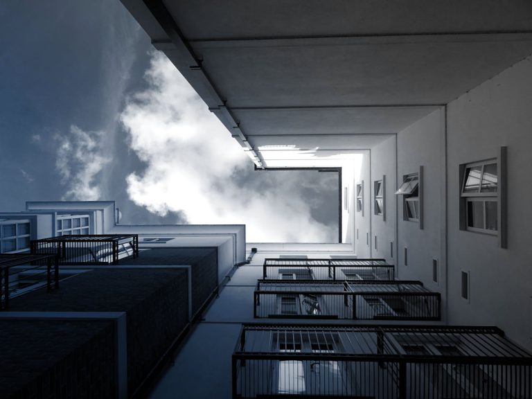 view of apartment building from the ground