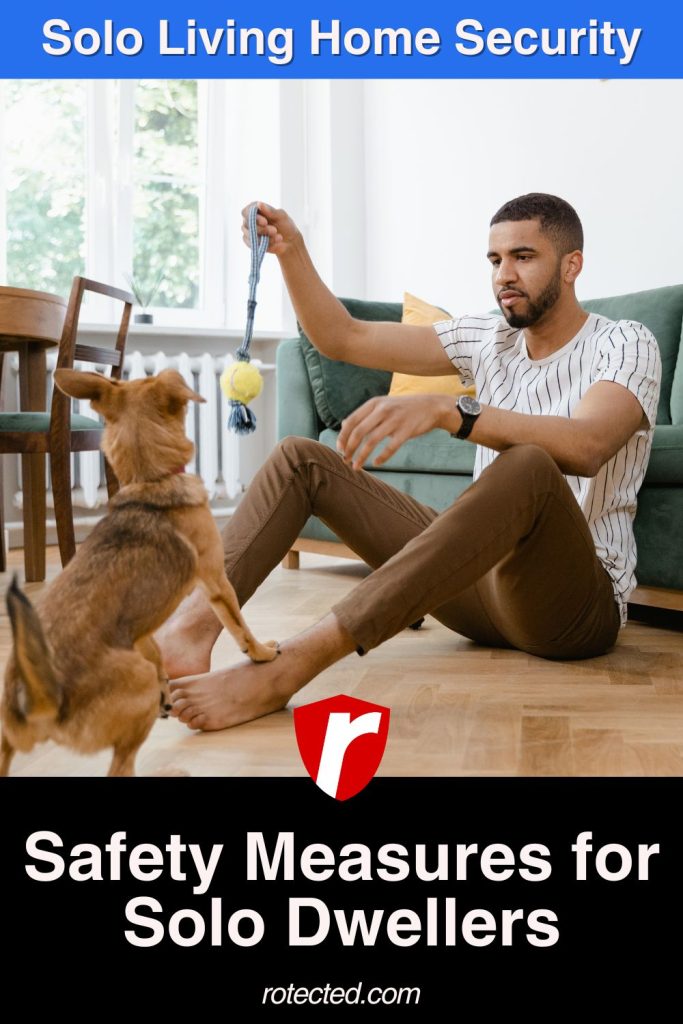 Solo living home security infographic