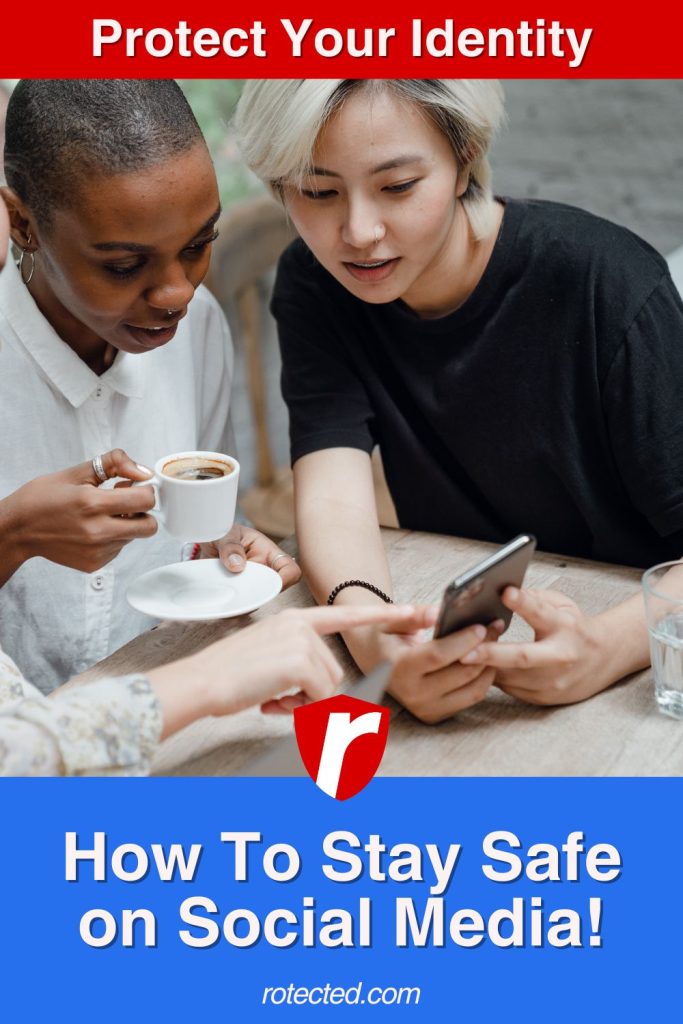 Protect your identity on social media infographic