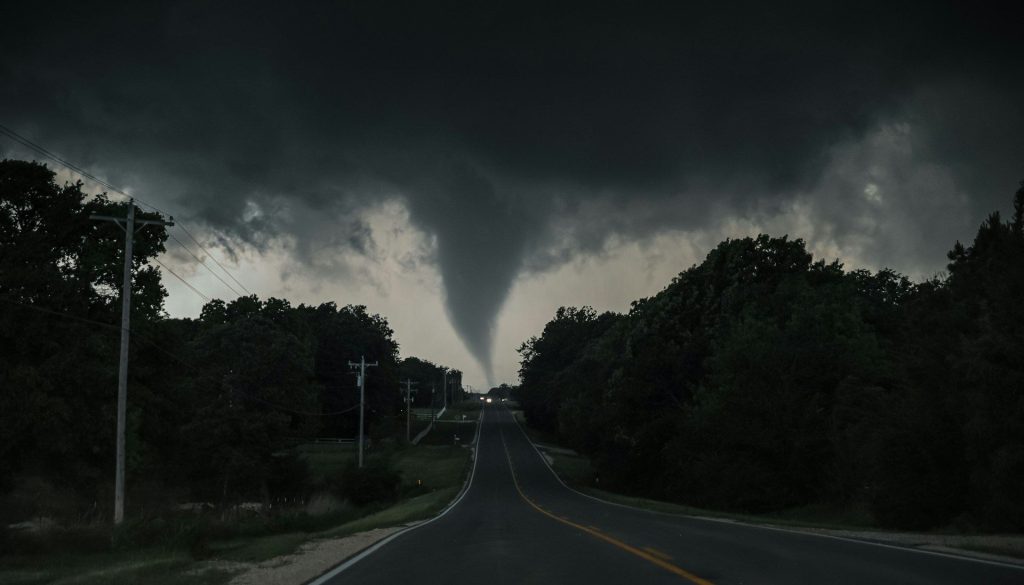 a Tornado-Resistant Home during a thunder storm
